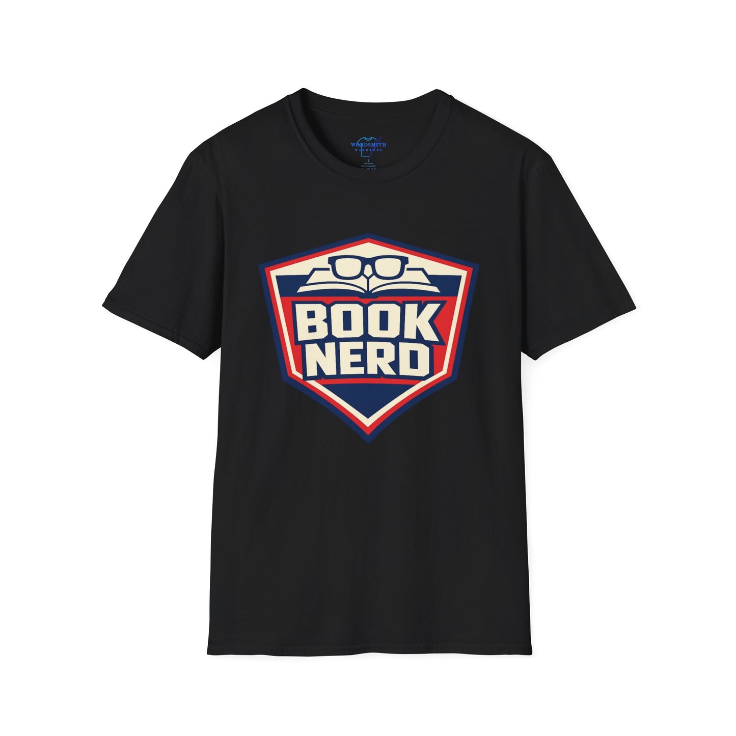 Book Nerd Shield Emblem Shirt – Bold Reader Badge Tee