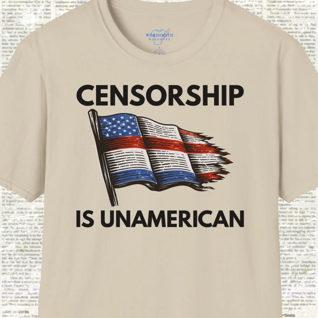 Censorship Is Unamerican T-Shirt - Sand