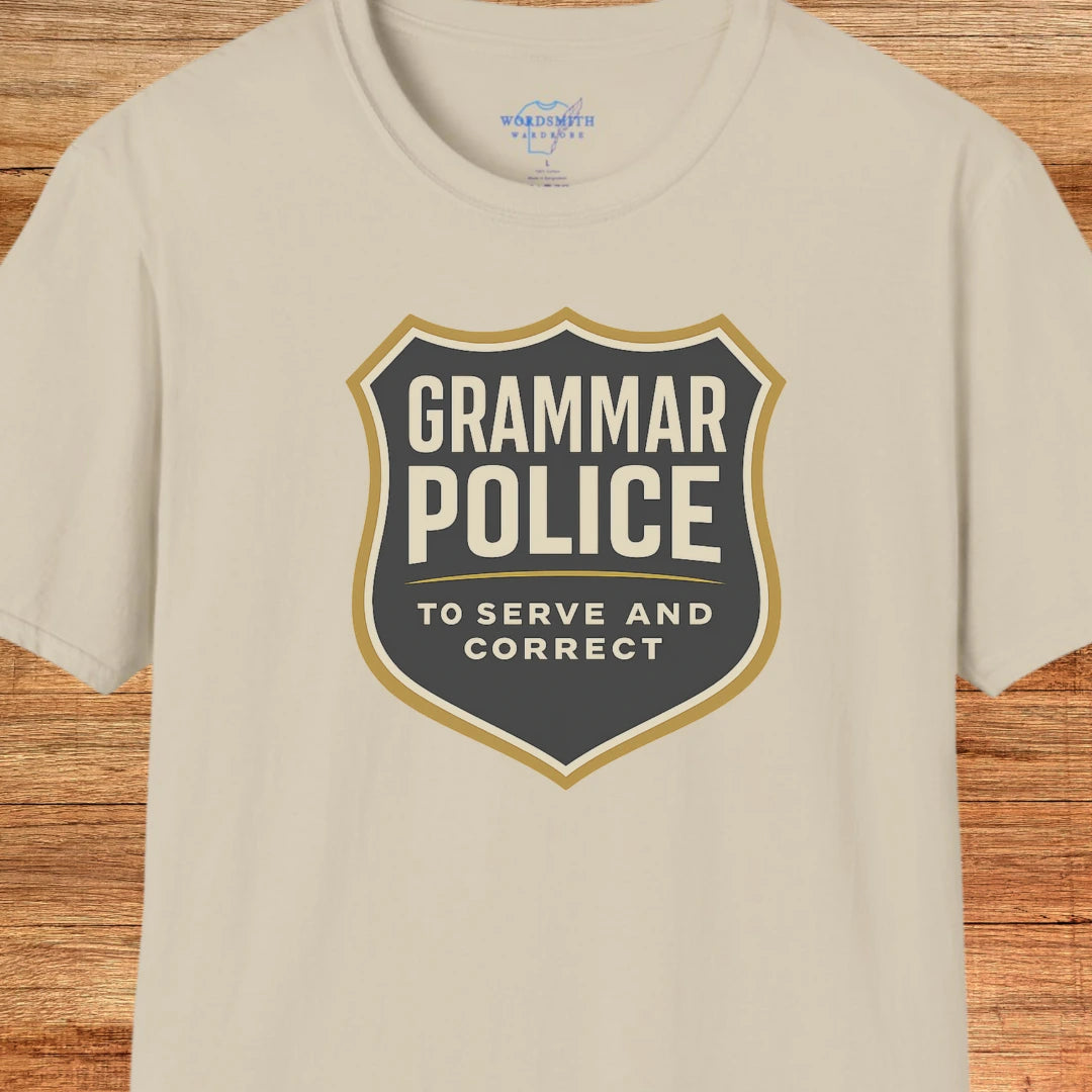 Grammar Police Shirt - Sand