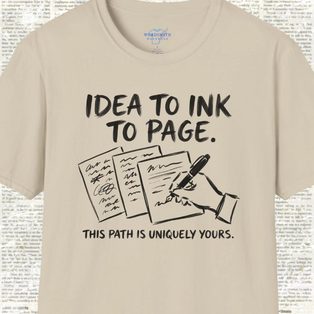 Idea to Ink to Page T-Shirt - Sand