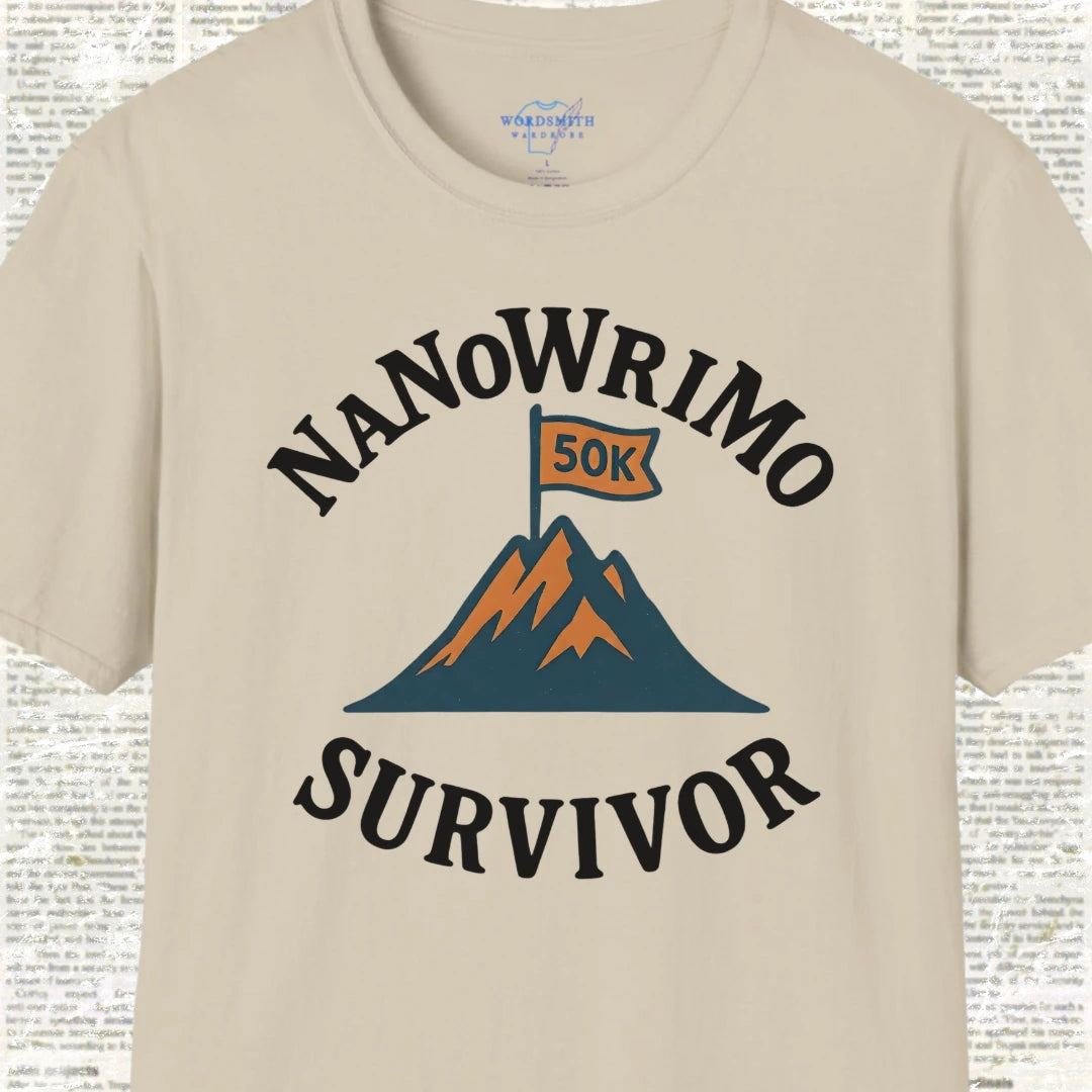 NaNoWriMo Survivor Shirt - Sand