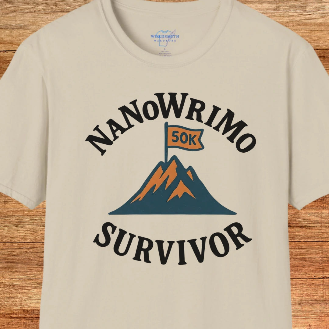 NaNoWriMo Survivor Shirt - Sand