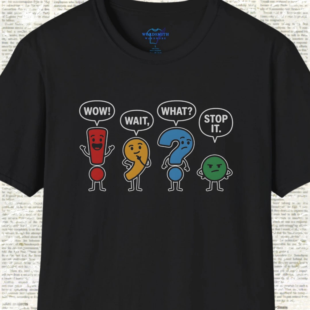 Punctuation Personalities – Funny Shirt - Black