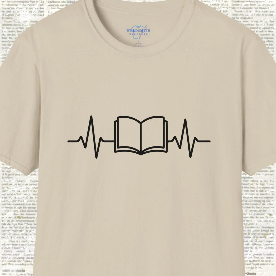 Reading Heartbeat – Book Lover EKG - Sand