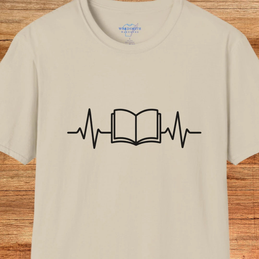 Reading Heartbeat – Book Lover EKG - Sand