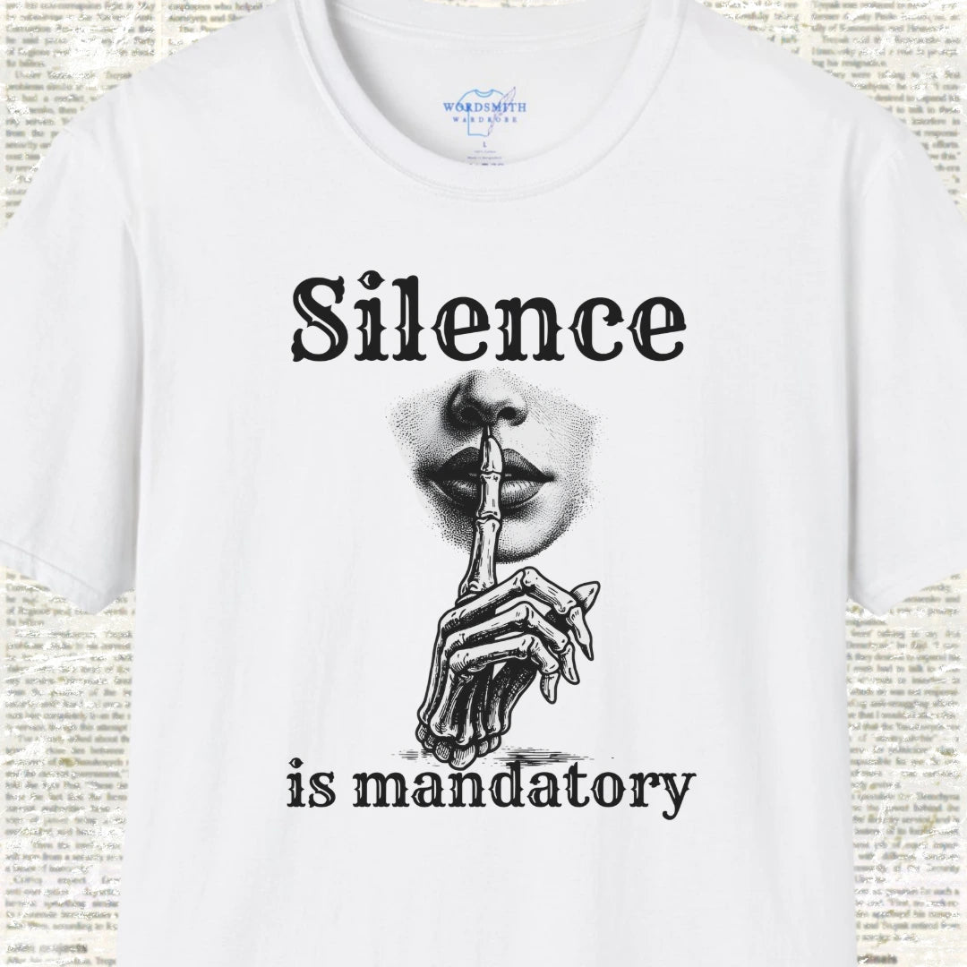 Silence Is Mandatory – Librarian Humor Shirt - White