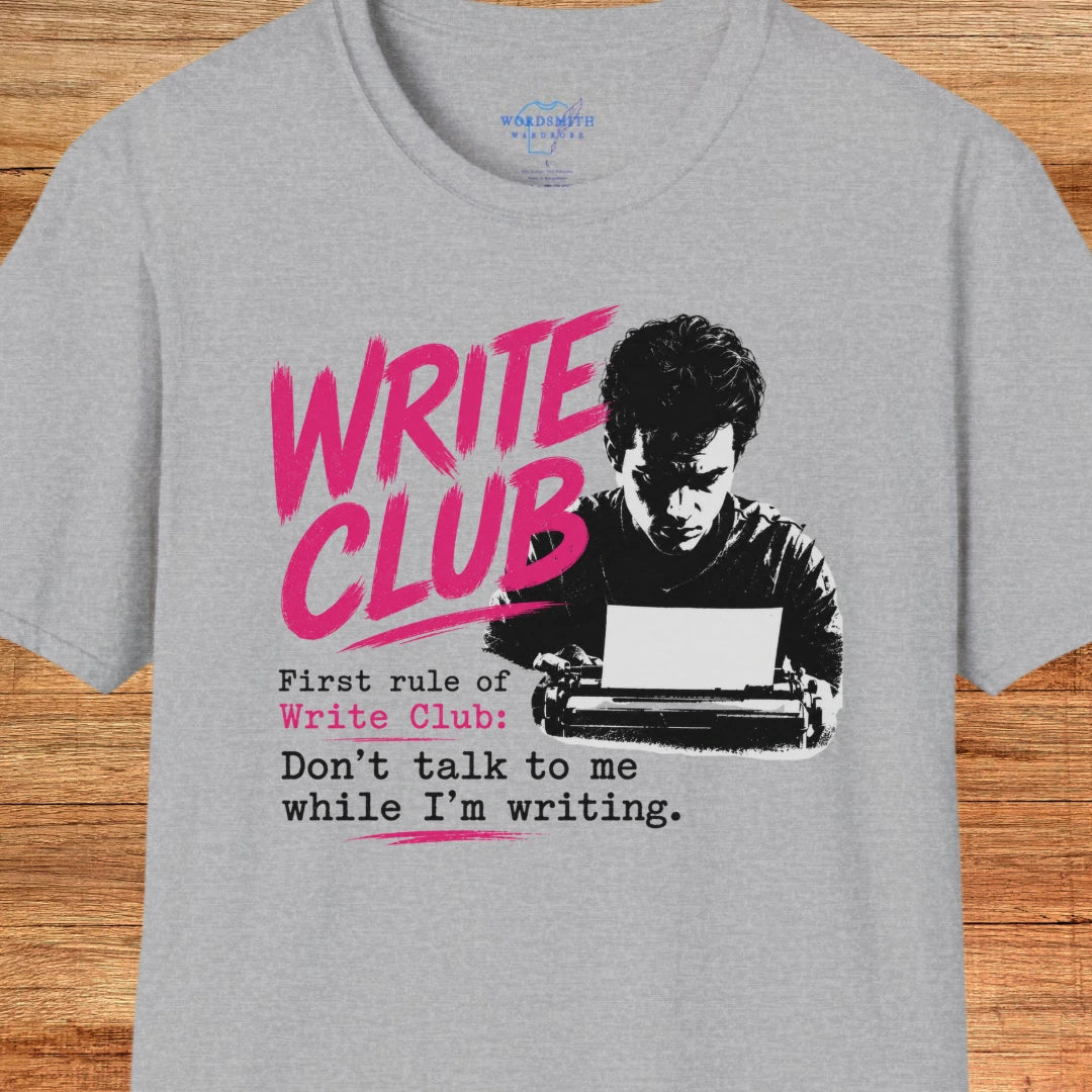 Write Club – Don’t Talk to Me While I’m Writing T-Shirt - Sport Grey
