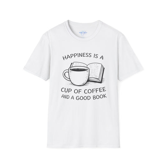 Happiness Is a Cup of Coffee and a Good Book Shirt – Cozy Reader Tee