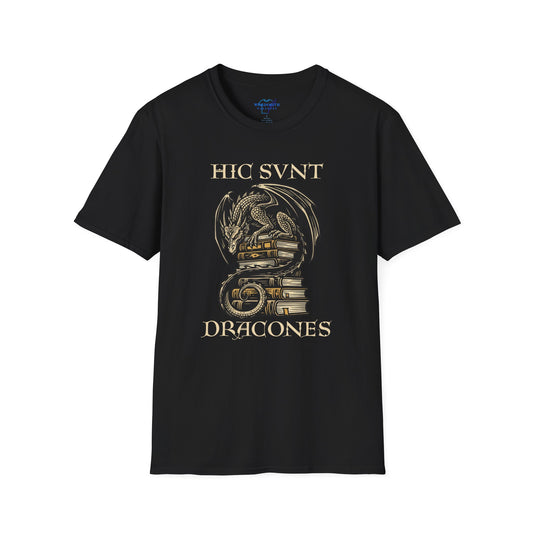 Hic Sunt Dracones Shirt – Latin “Here Be Dragons” Fantasy Reader Tee