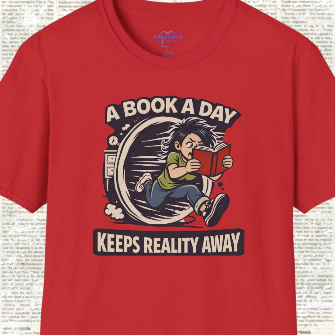 A Book a Day Keeps Reality Away – female - Red