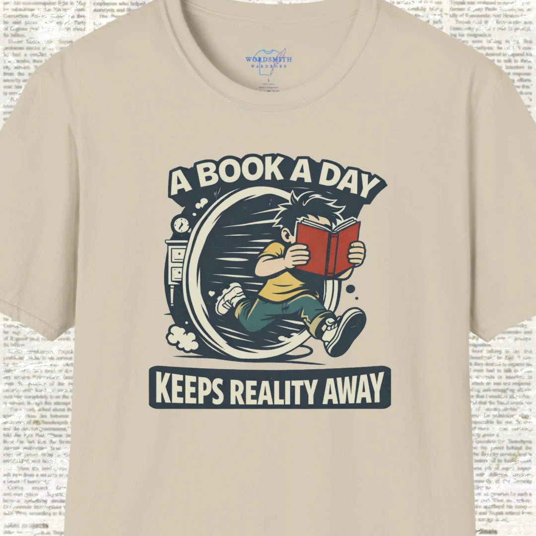 A Book a Day Keeps Reality Away – male - Sand