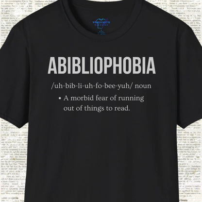 Abibliophobia Definition Shirt - Black