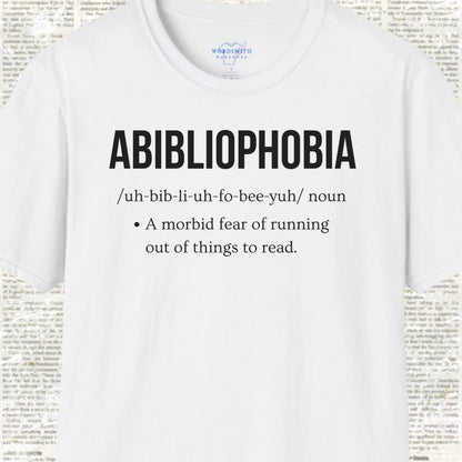 Abibliophobia Definition Shirt - White