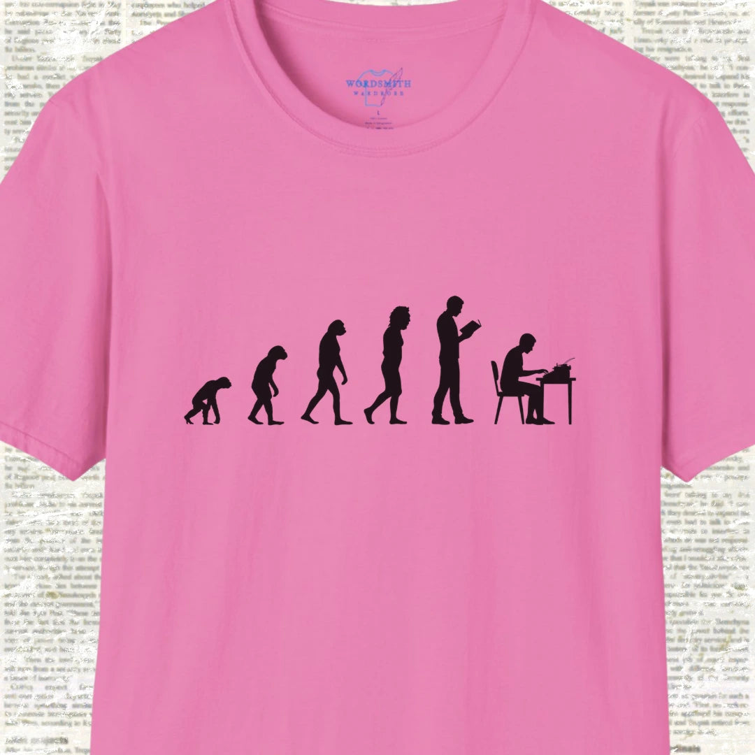 Author Evolution Graphic T-Shirt - Azalea