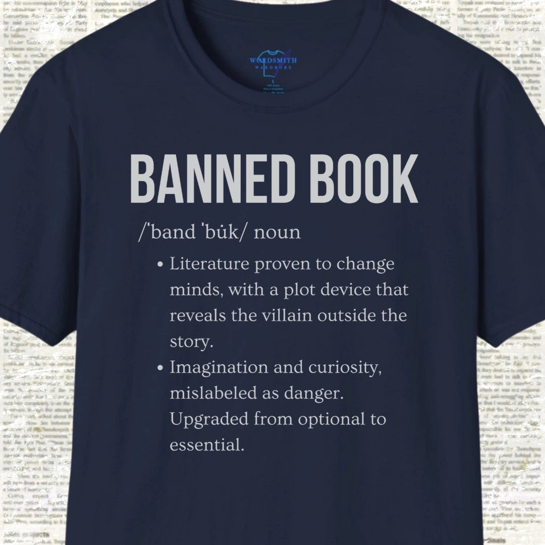 Banned Book Definition Shirt - Navy