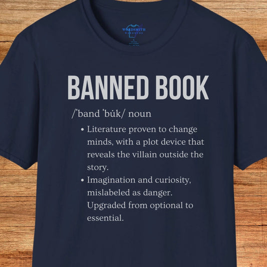 Banned Book Definition Shirt - Navy