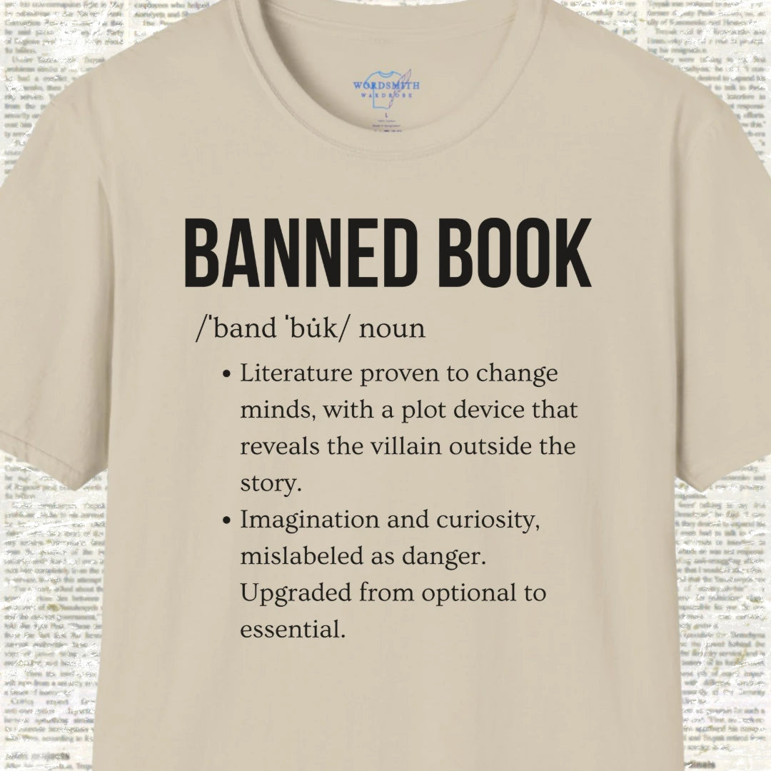 Banned Book Definition Shirt - Sand