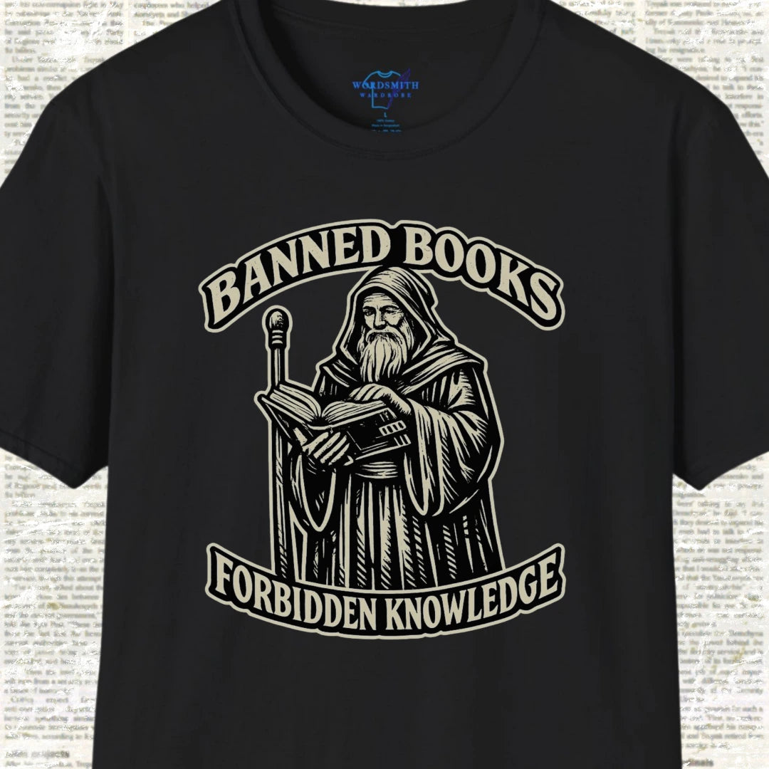 Banned Books, Forbidden Knowledge Shirt - Black