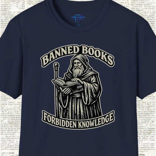 Banned Books, Forbidden Knowledge Shirt - Navy