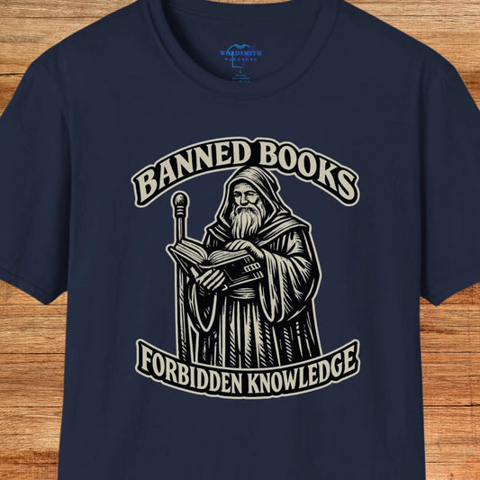 Banned Books, Forbidden Knowledge Shirt - Navy