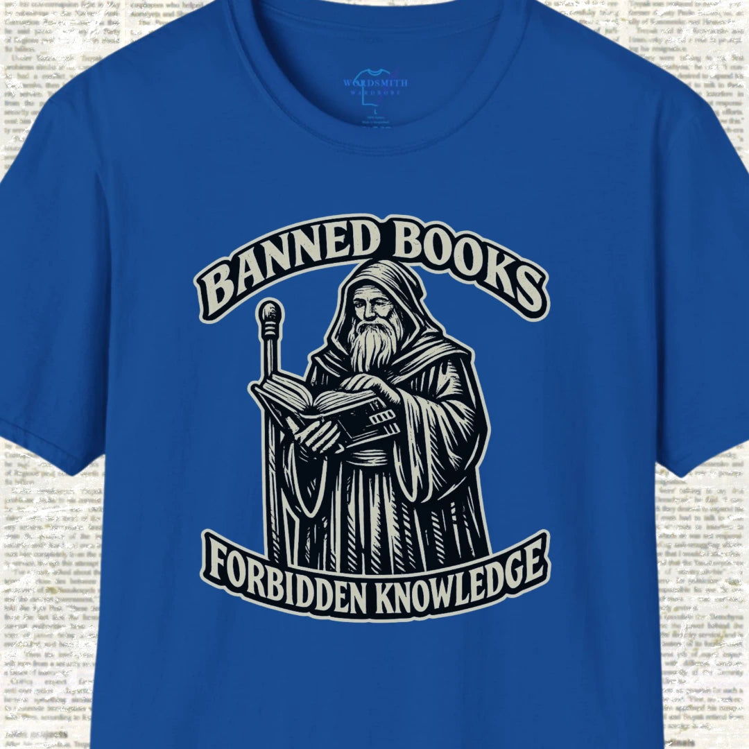 Banned Books, Forbidden Knowledge Shirt - Royal