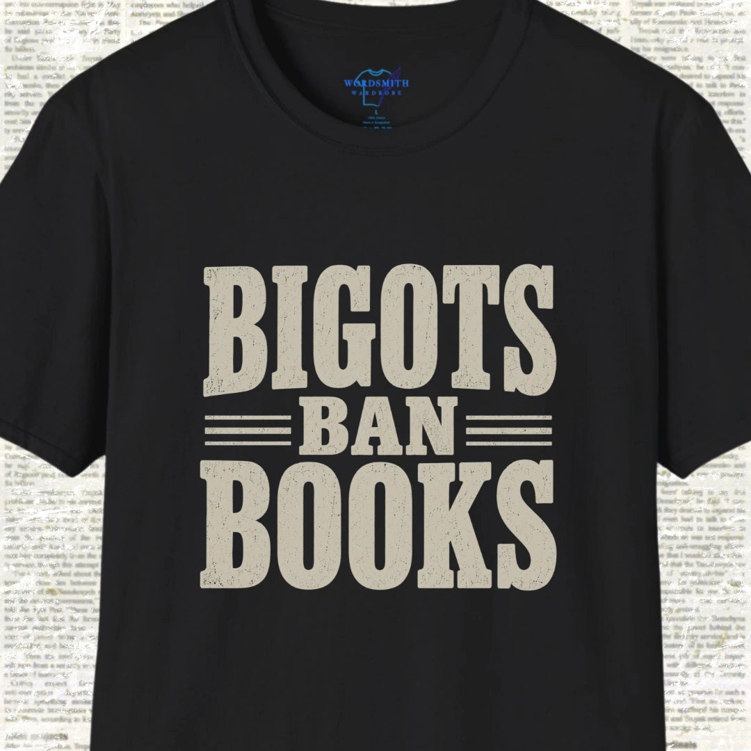 Bigots Ban Books T-Shirt - Black