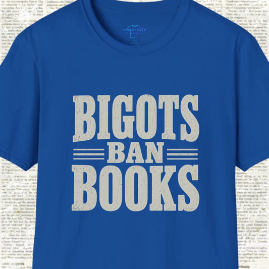 Bigots Ban Books T-Shirt - Royal