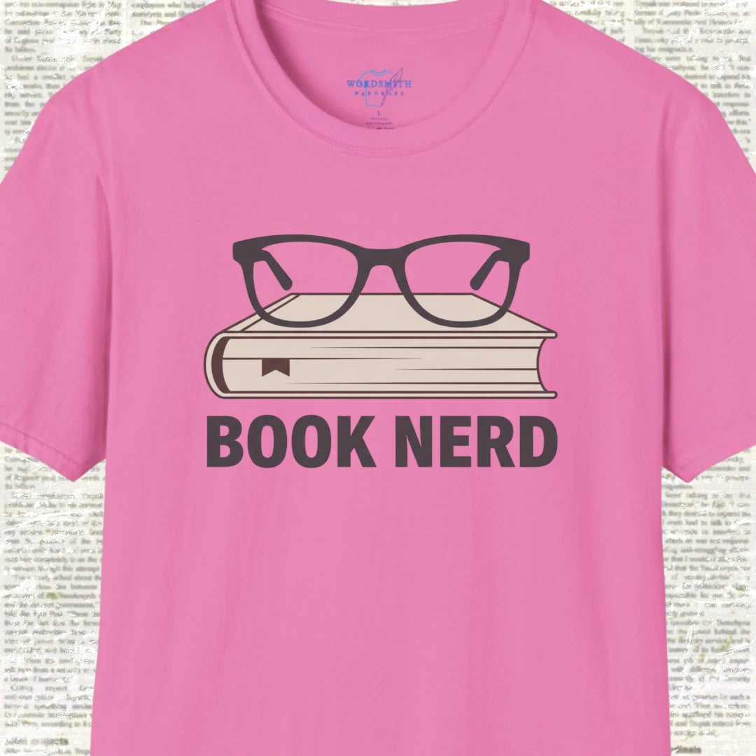 Book Nerd Shirt - Azalea