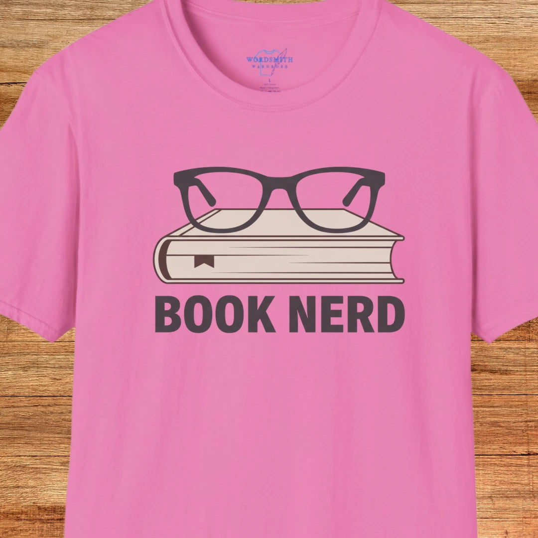 Book Nerd Shirt - Azalea