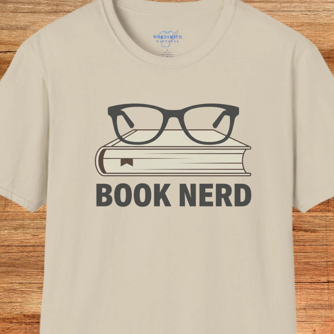 Book Nerd Shirt - Sand