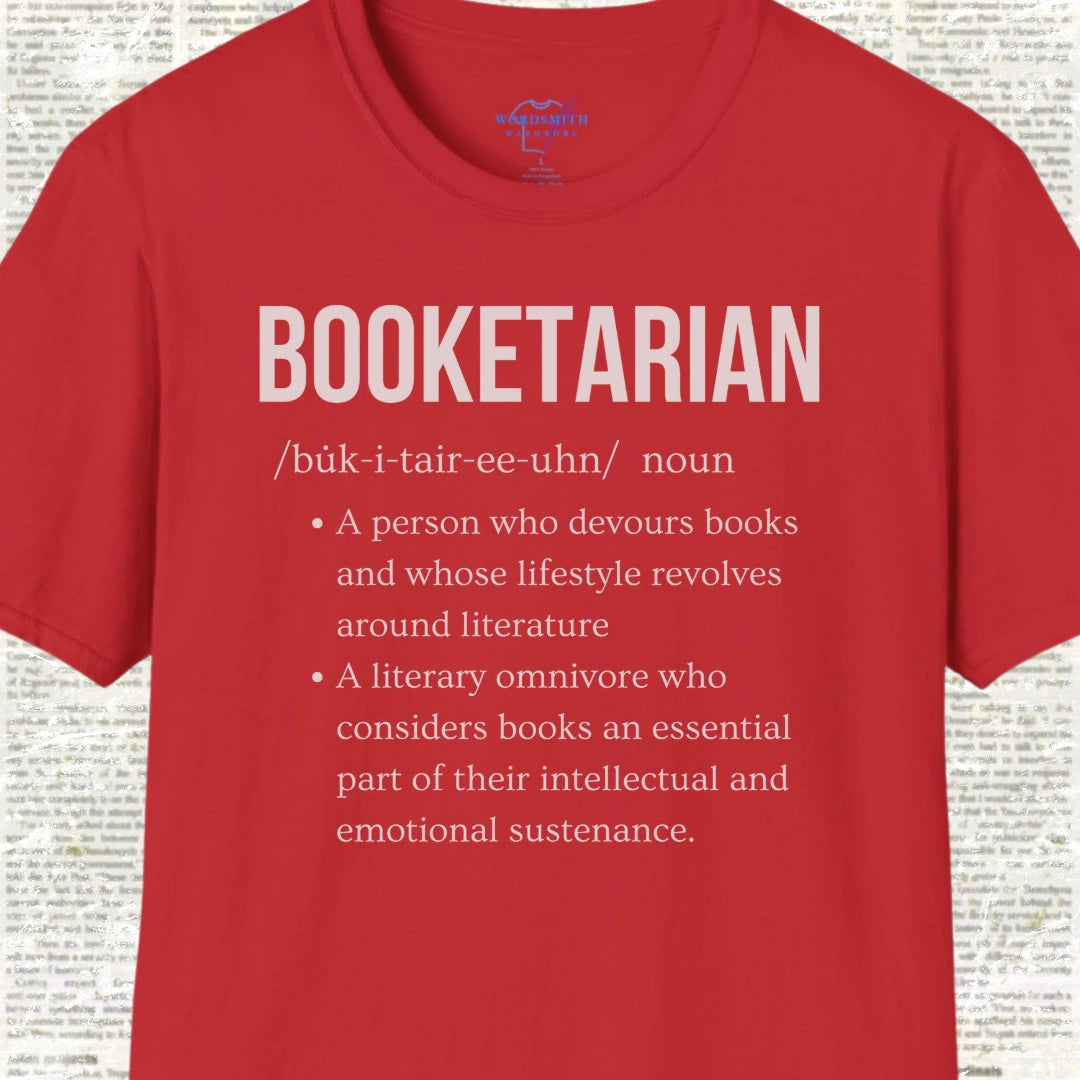 Booketarian Definition Shirt - Red
