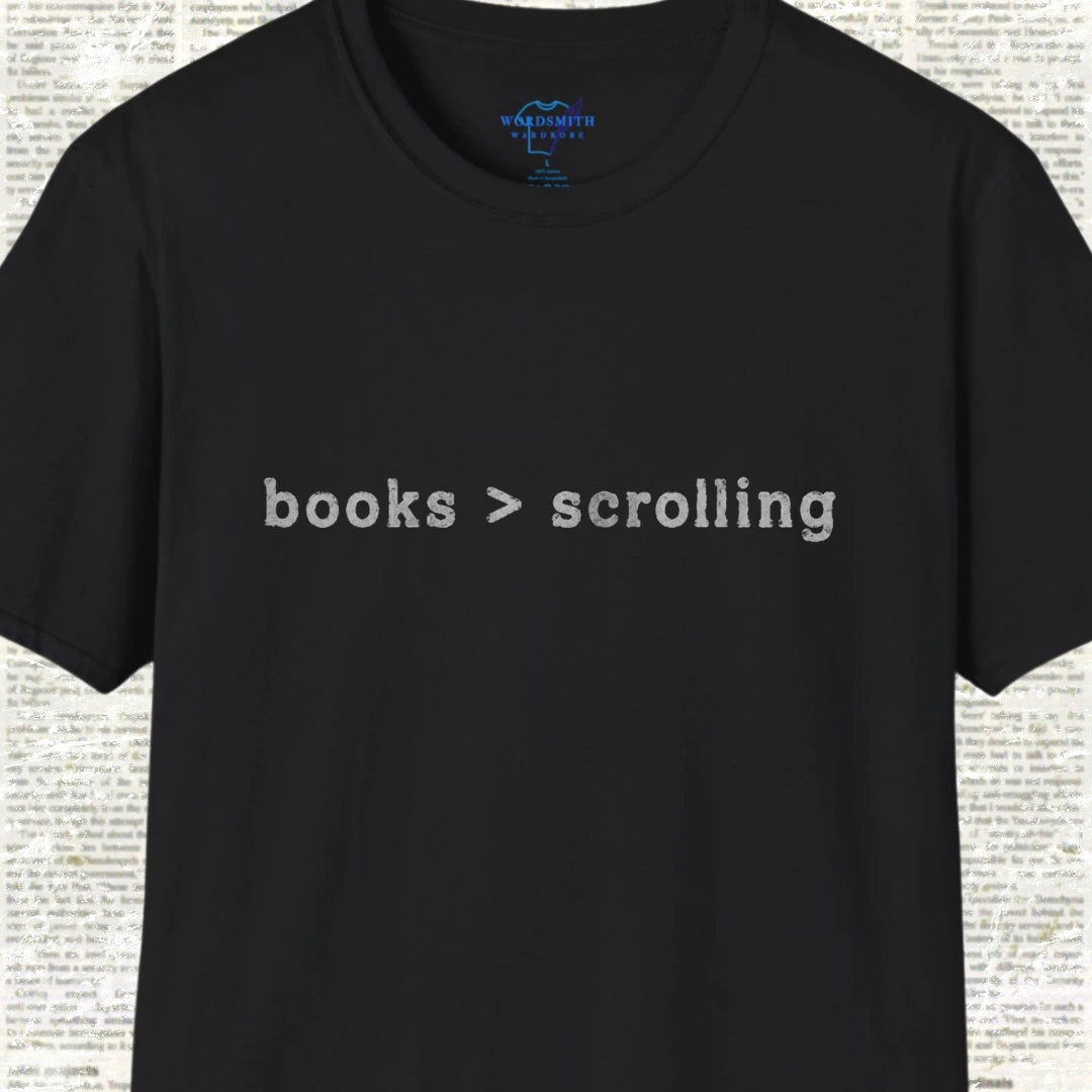 Books > Scrolling T-Shirt - Black
