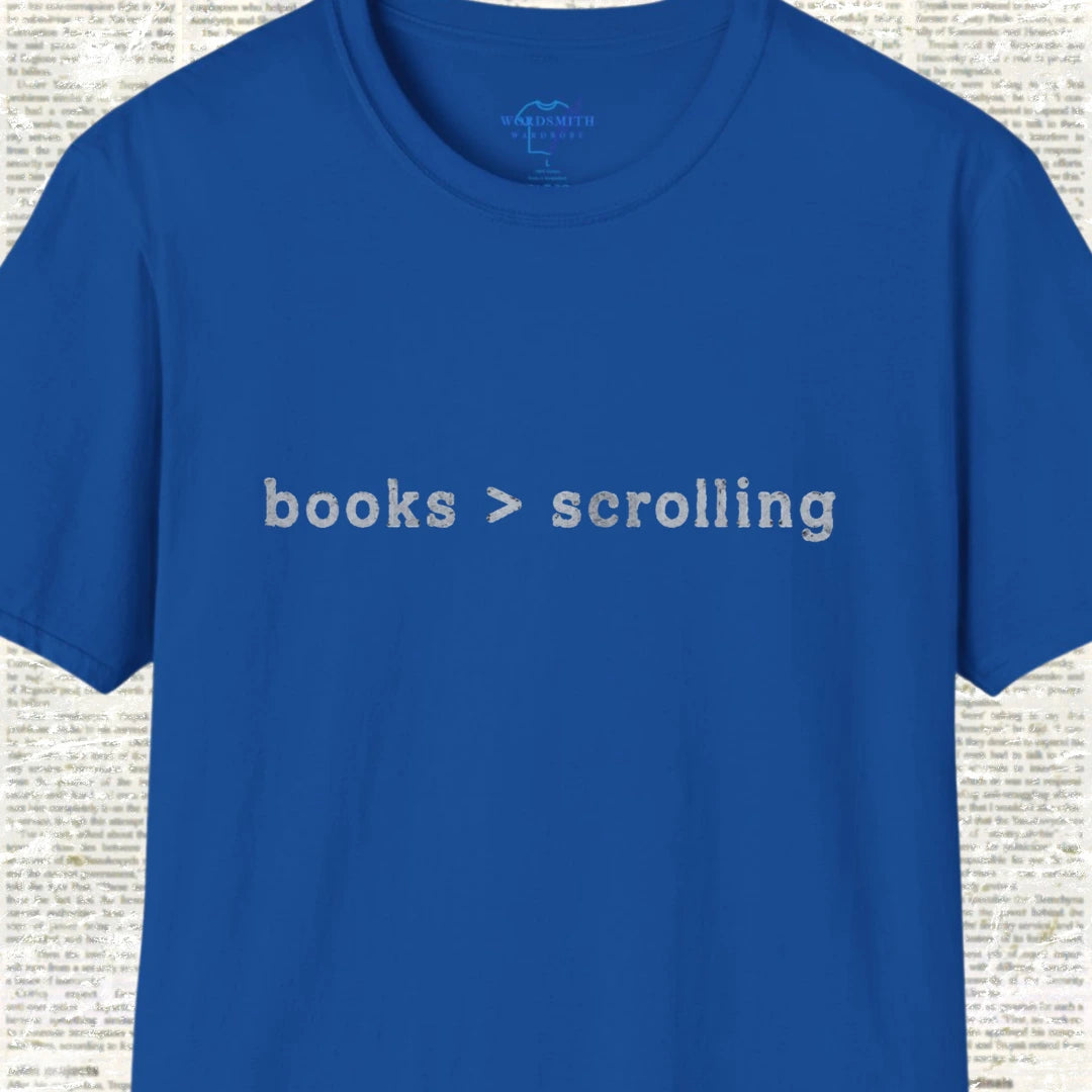 Books > Scrolling T-Shirt - Royal
