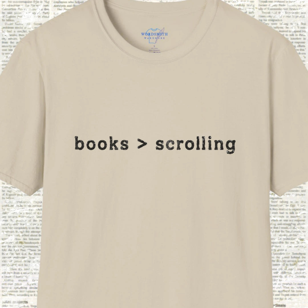 Books > Scrolling T-Shirt - Sand