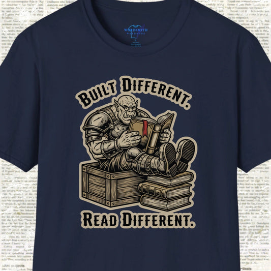 Built Different. Read Different. Shirt - Navy