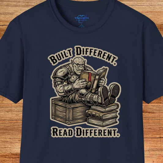 Built Different. Read Different. Shirt - Navy