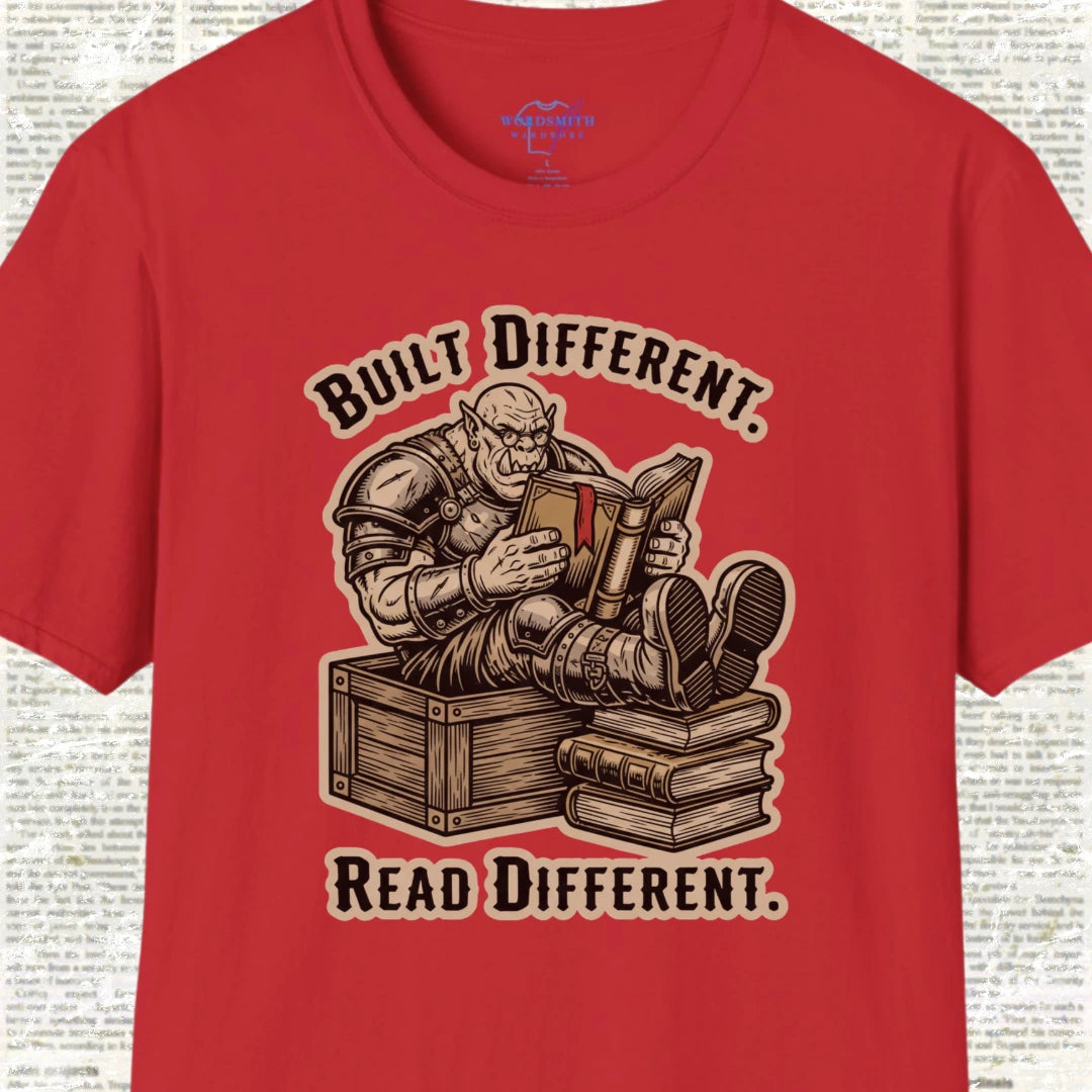 Built Different. Read Different. Shirt - Red