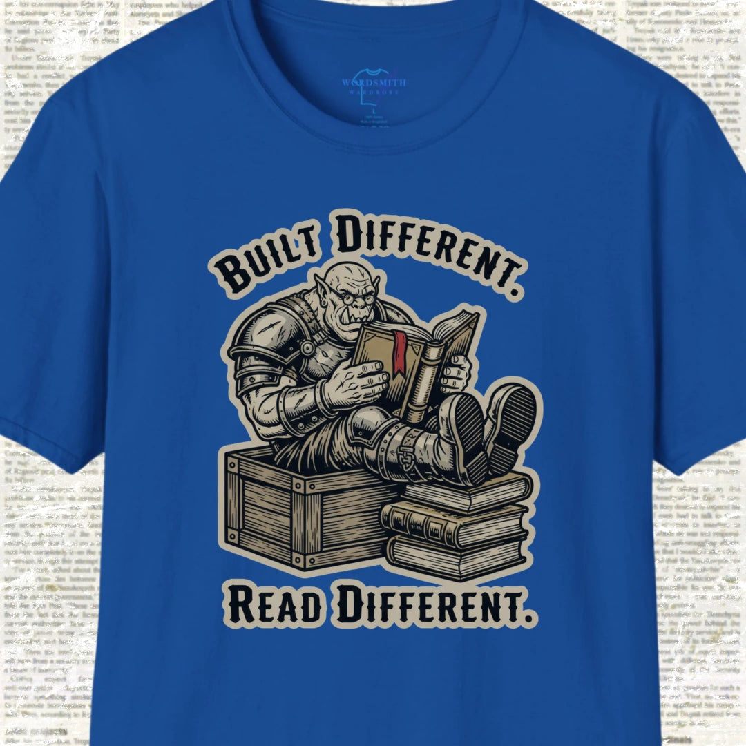 Built Different. Read Different. Shirt - Royal