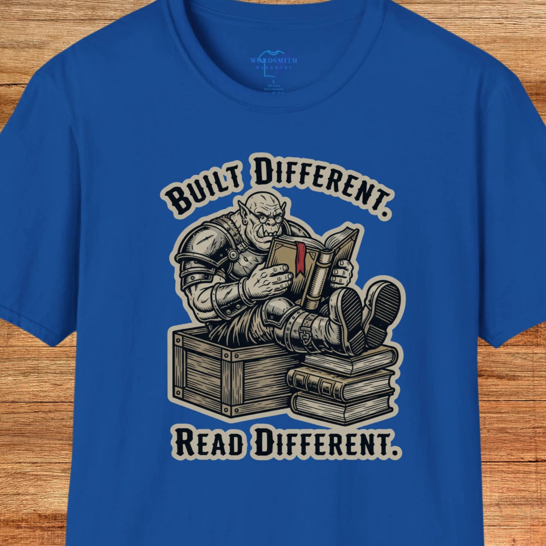 Built Different. Read Different. Shirt - Royal