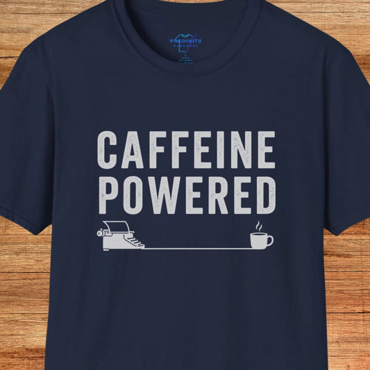 Caffeine Powered Writer Shirt - Navy