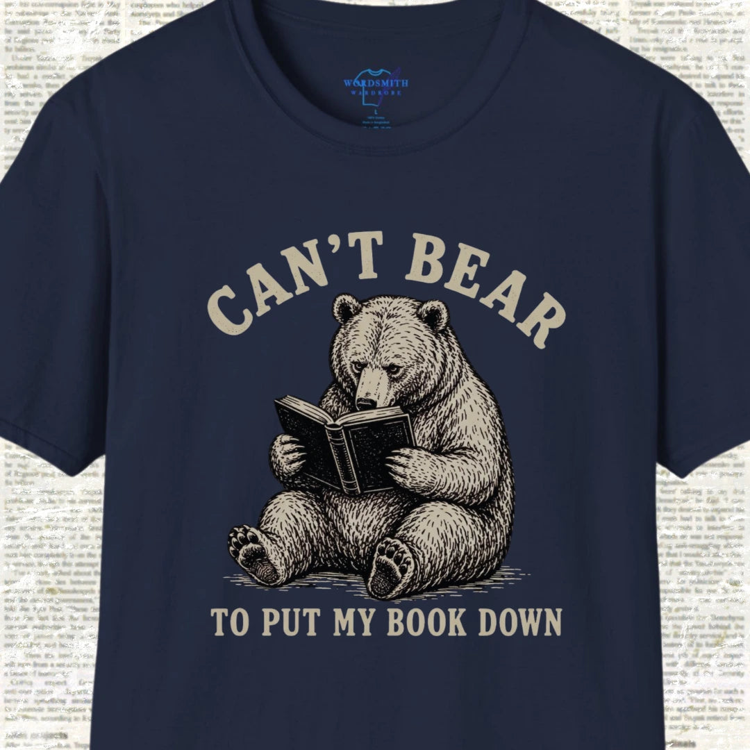 Can’t Bear to Put My Book Down T-Shirt - Navy