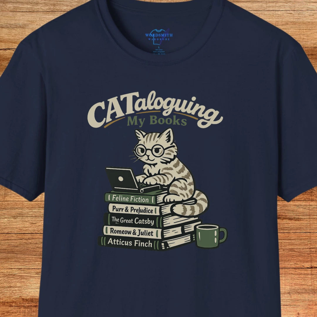 CATaloguing My Books Shirt - Navy