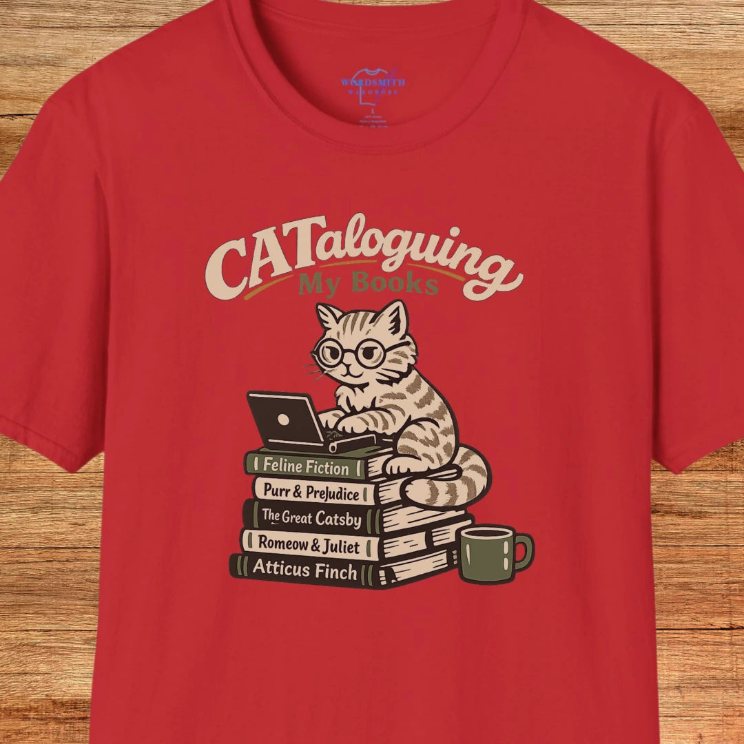 CATaloguing My Books Shirt - Red
