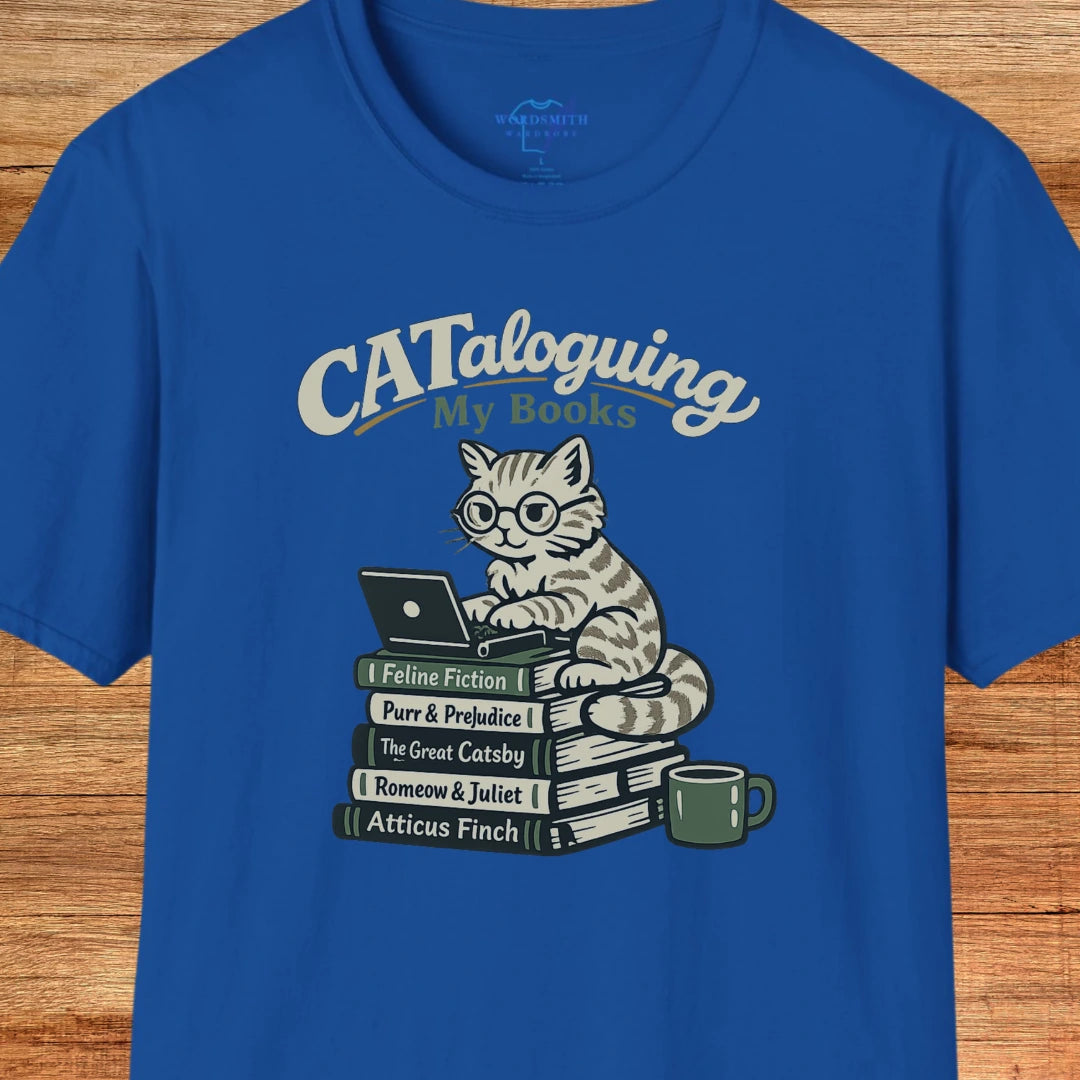 CATaloguing My Books Shirt - Royal