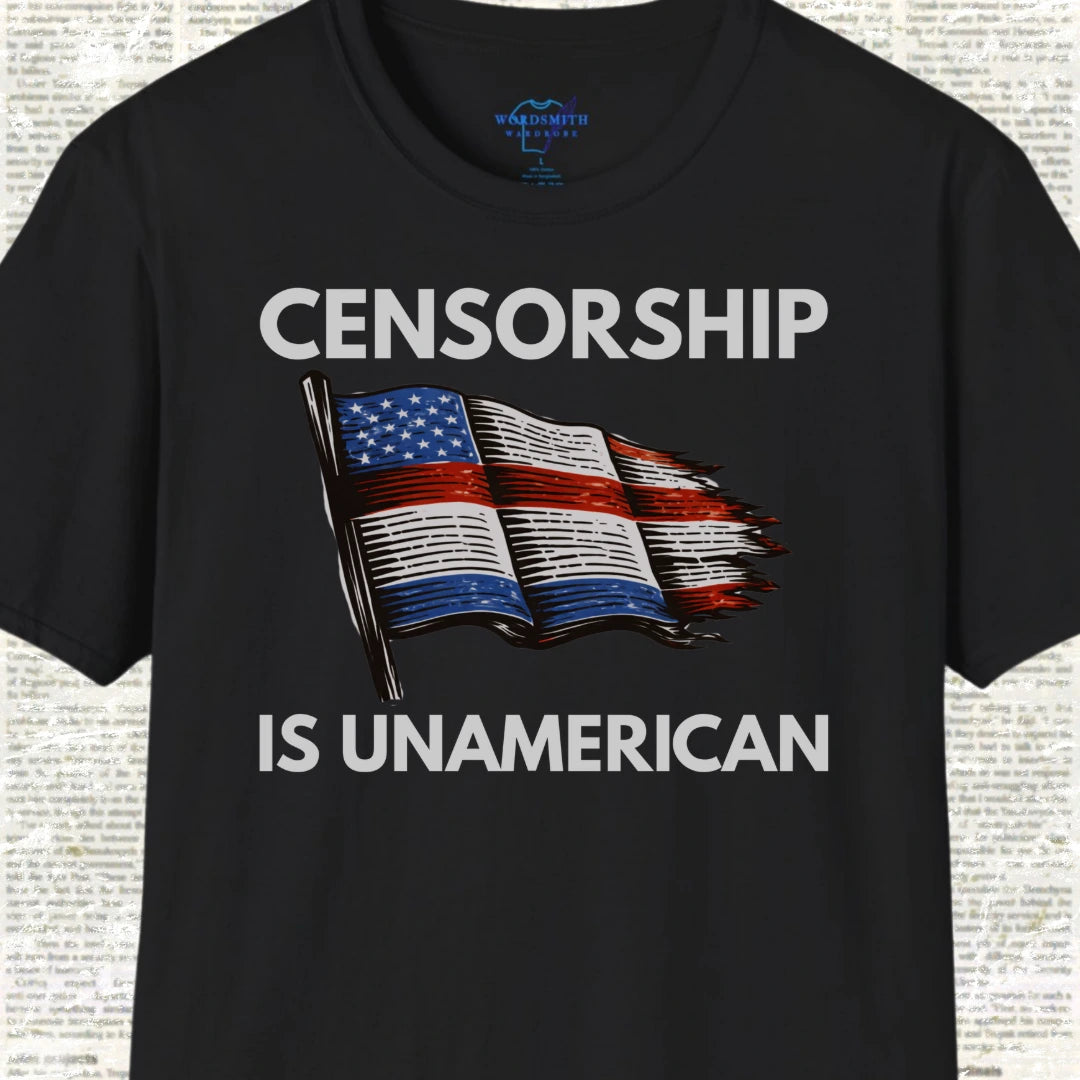 Censorship Is Unamerican T-Shirt - Black