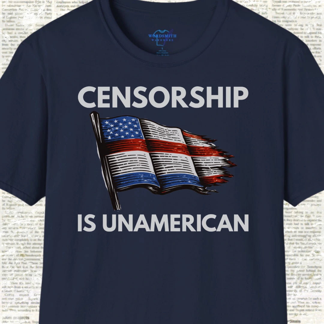 Censorship Is Unamerican T-Shirt - Navy