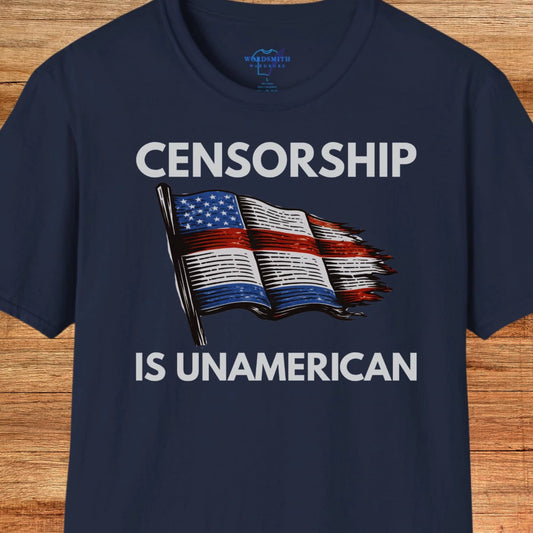 Censorship Is Unamerican T-Shirt - Navy