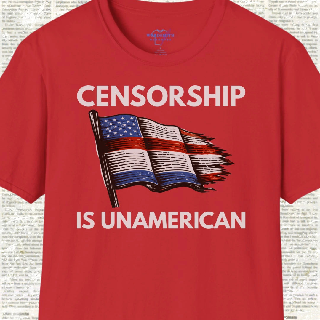 Censorship Is Unamerican T-Shirt - Red