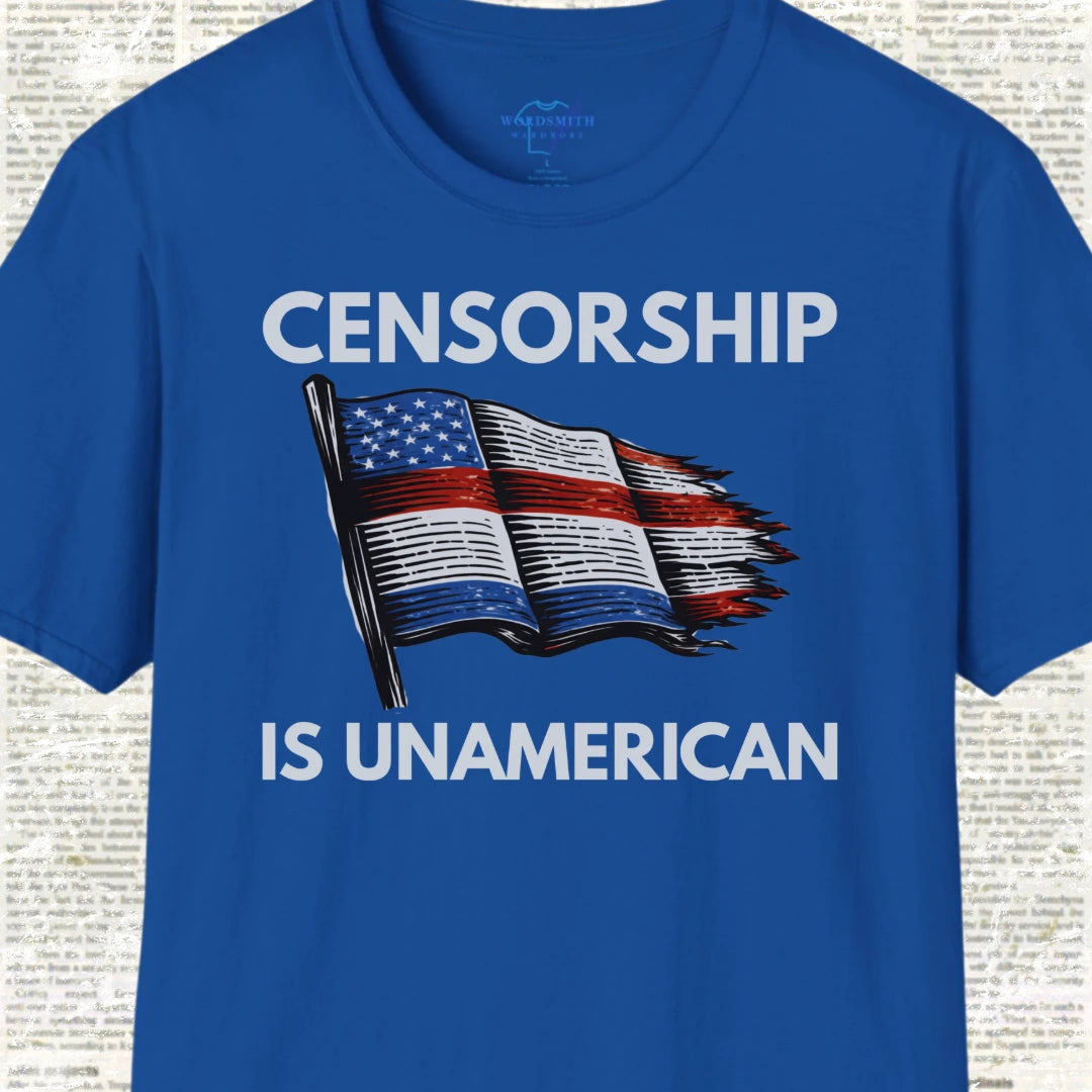 Censorship Is Unamerican T-Shirt - Royal