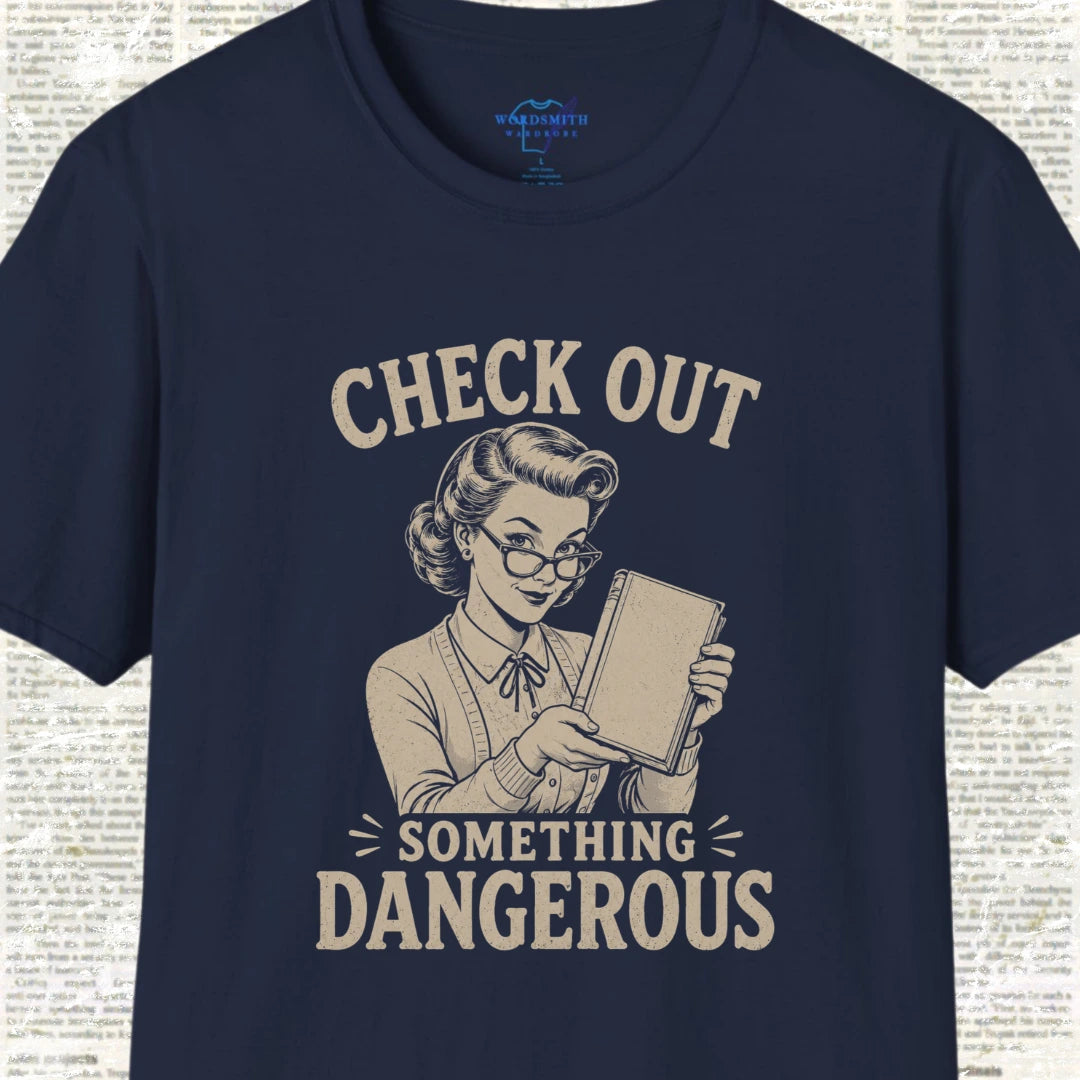 Check Out Something Dangerous T-Shirt - Navy